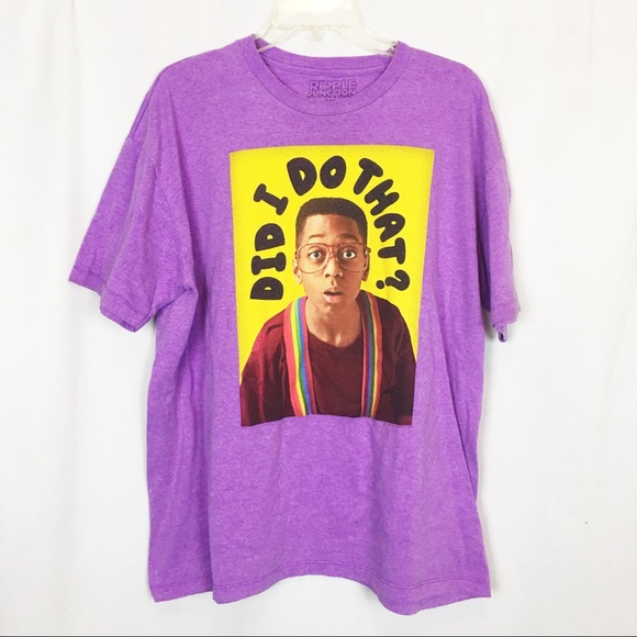 Ripple Junction Tops Purple Steve Urkel Did I Do That Graphic Tee Xl Poshmark
